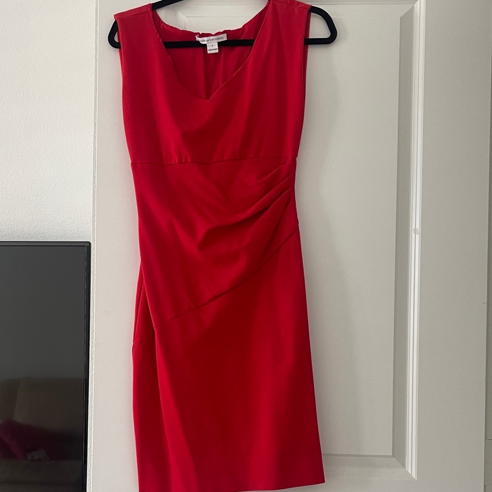 Diane Von Furstenberg Vibrant Red Mini Dress